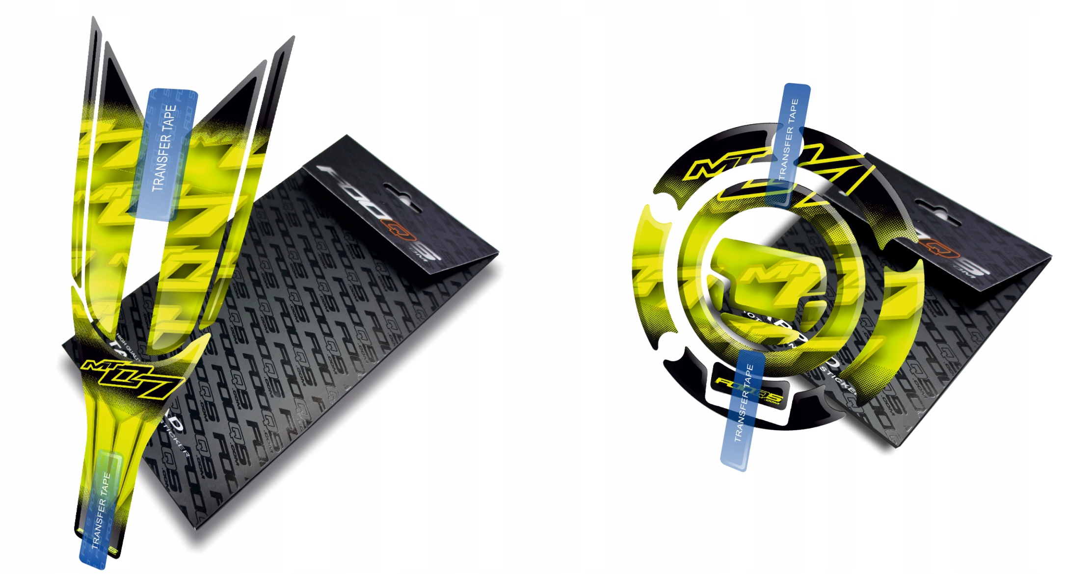 TANK-PAD + CAP-PAD FOOQS YAMAHA MT-07 MT07 FLUO