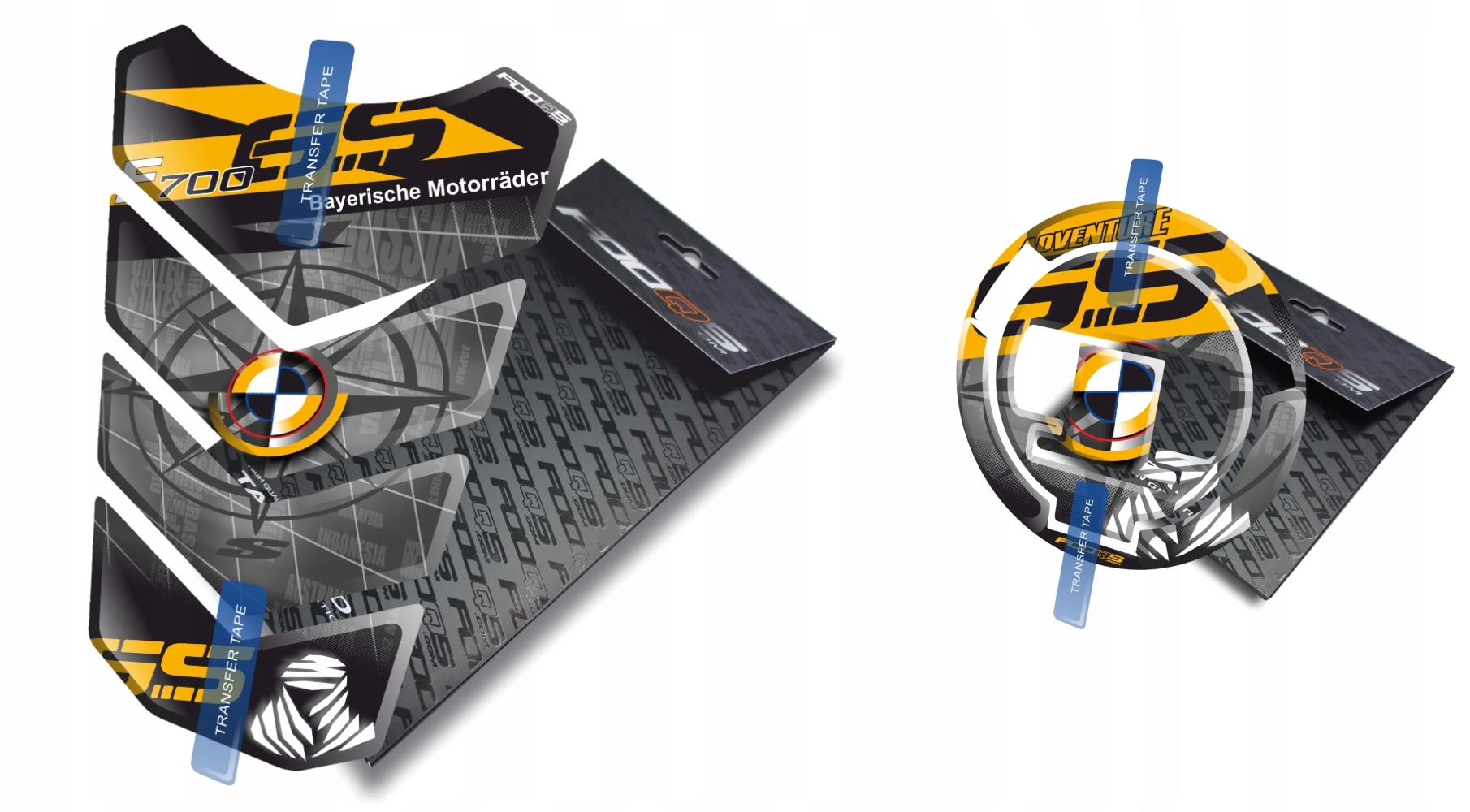 TANK-PAD + CAP-PAD od FOOQS pre BMW F-700-GS