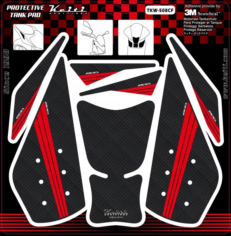 TANK PAD KEITI KAWASAKI CARBON