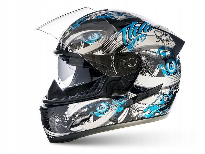 Integrovaná moto prilba THH TS-80 Mummy blue S
