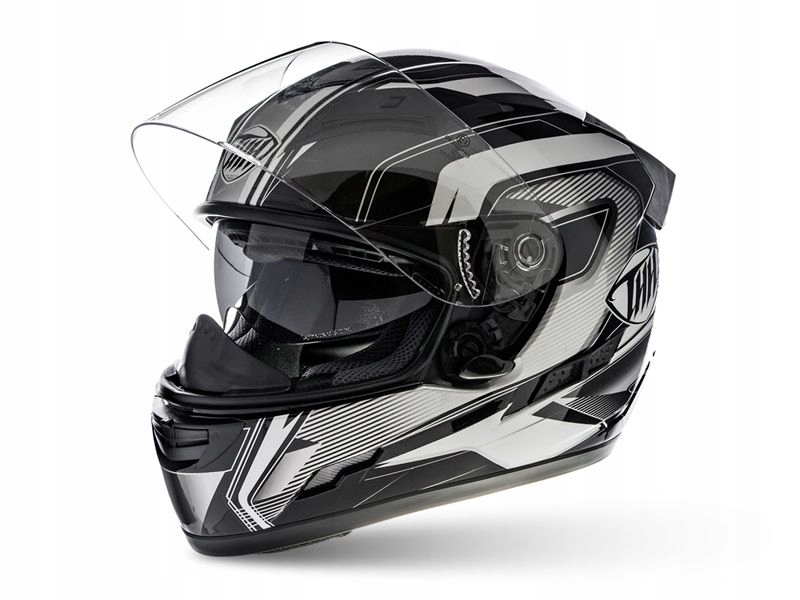 THH integrálna moto prilba TS-80 strieborná M