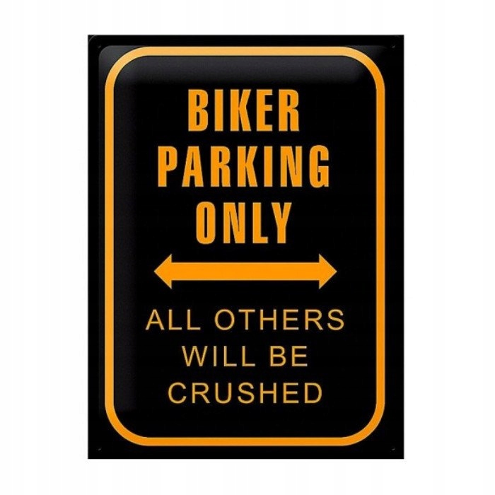 Plechová cedule IBA BIKER PARKING ONLY