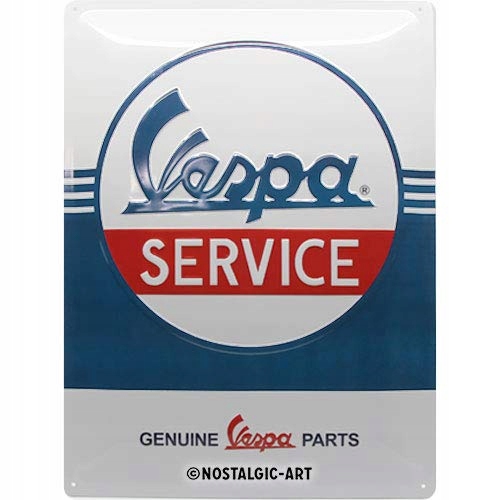 Kovová plagátová doska Vespa Service 30x40cm
