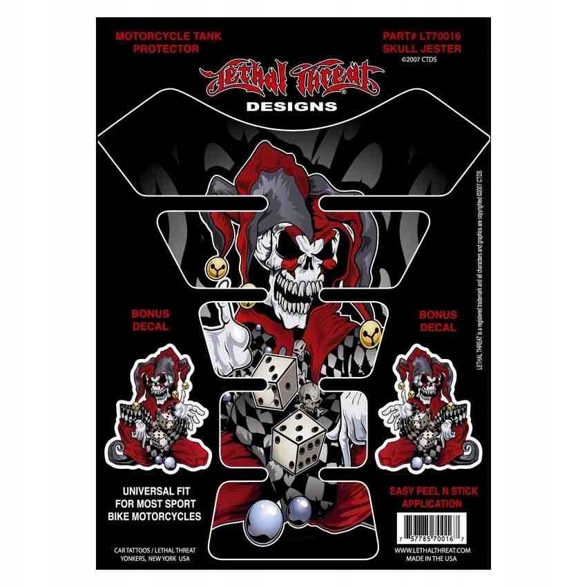 Tankpad Lethal Threat LT70016 Skull Jester Hondal