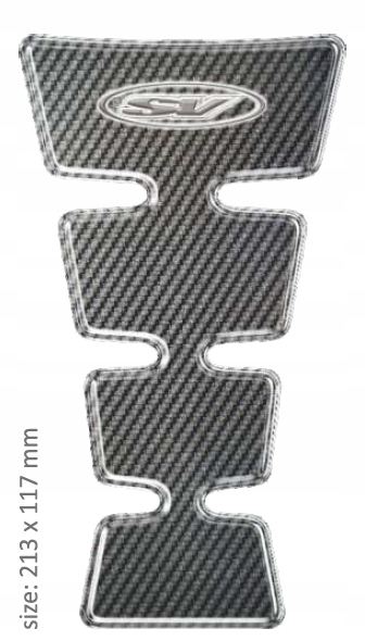Tankpad PRINT Gold Suzuki SV sivý