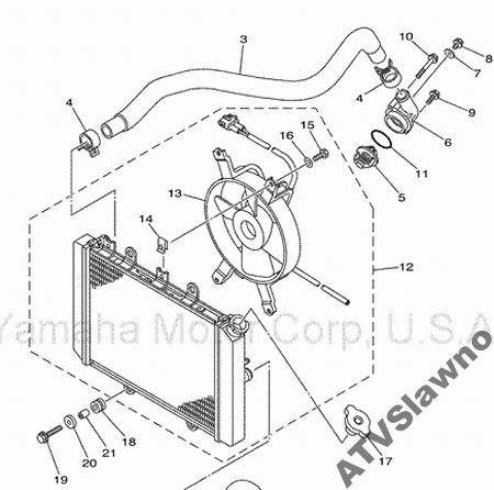 Termostat Yamaha YFM 550 700 Grizzly 700 Rhino