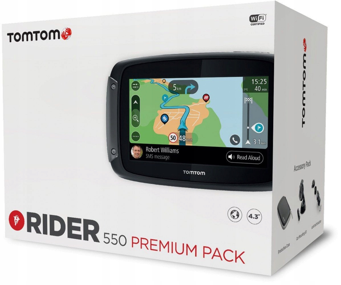 TomTom RIDER 550 PREMIUM, motocyklová navigácia, PL