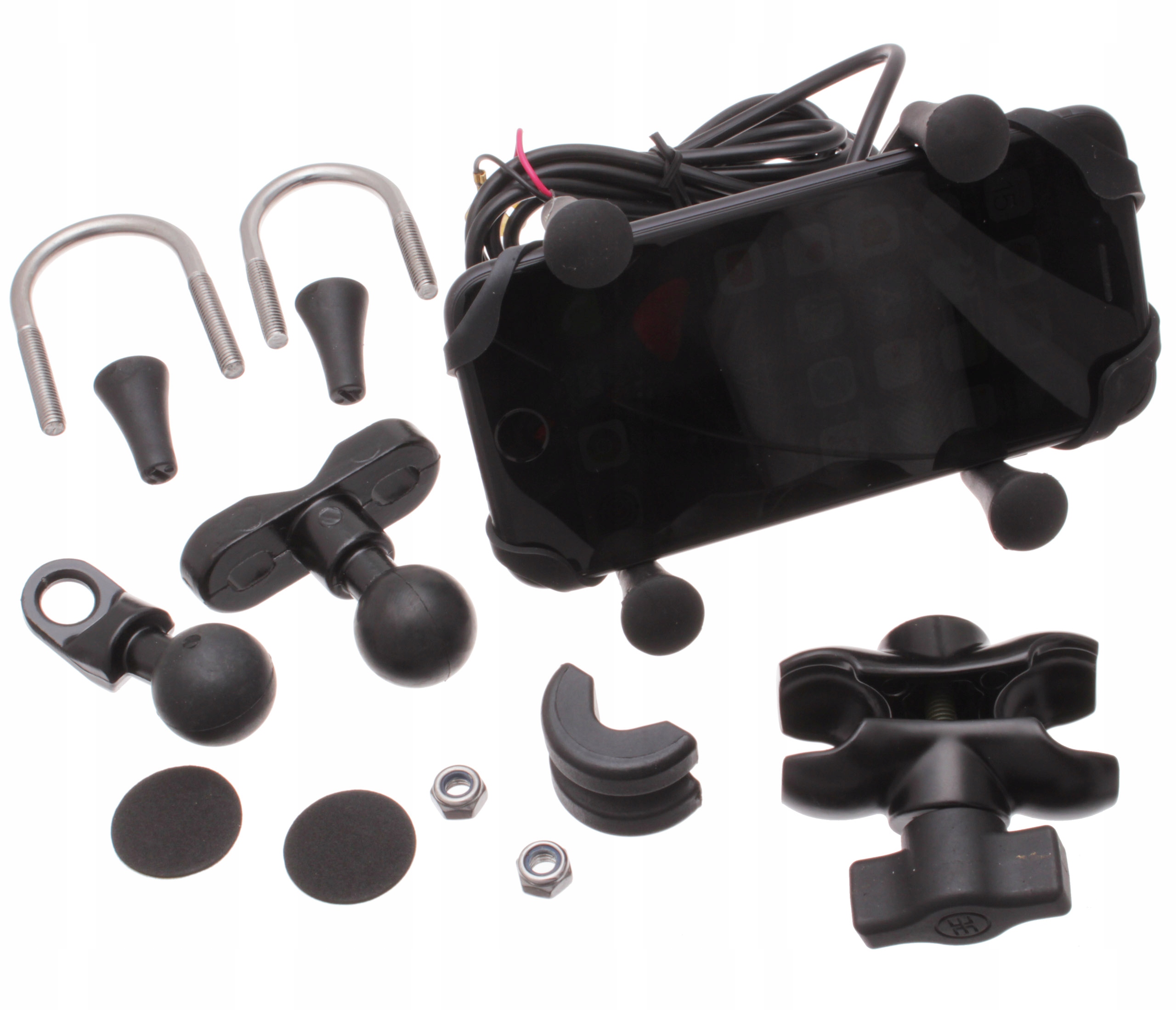 GPS MOUNT Telefón USB RAM KOVOVÝ SKÚTR MOTOCYKLU