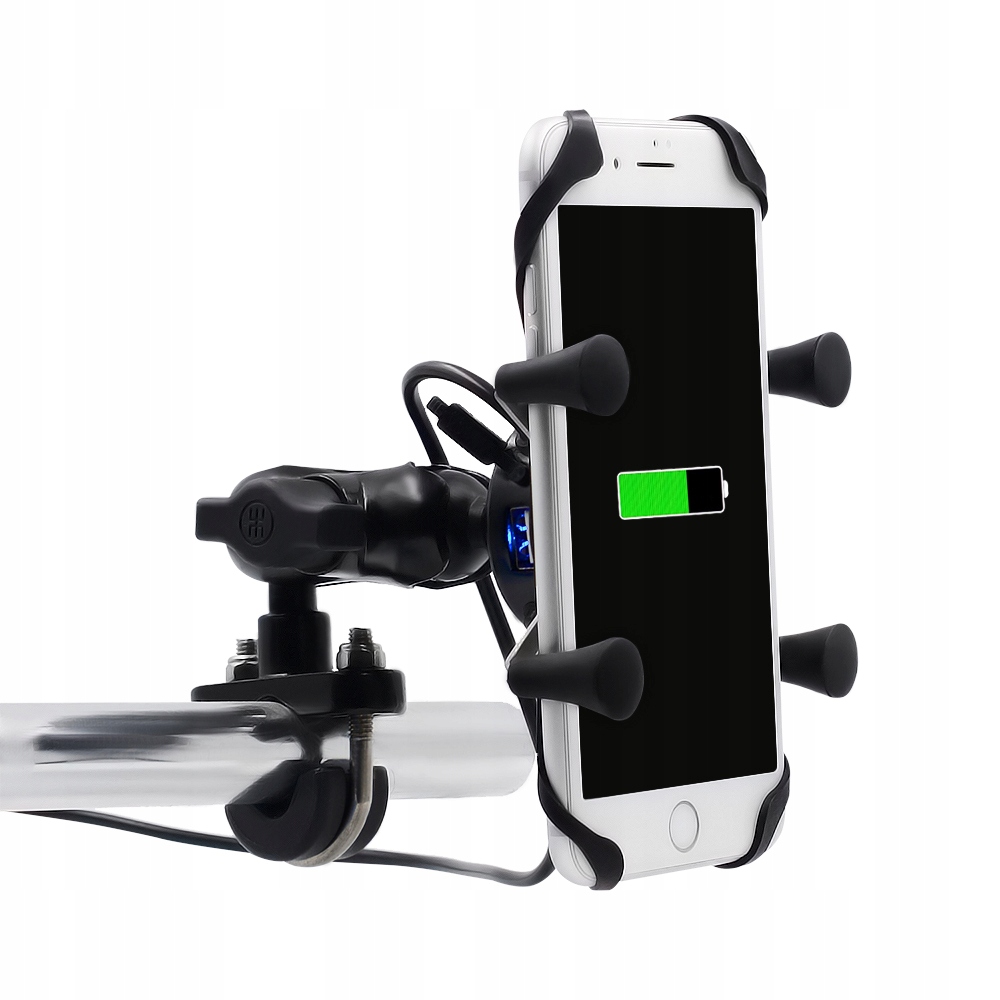 DRŽIAK NA MOTOCYKLE PRE TELEFÓN / NAVIGÁCIU + USB