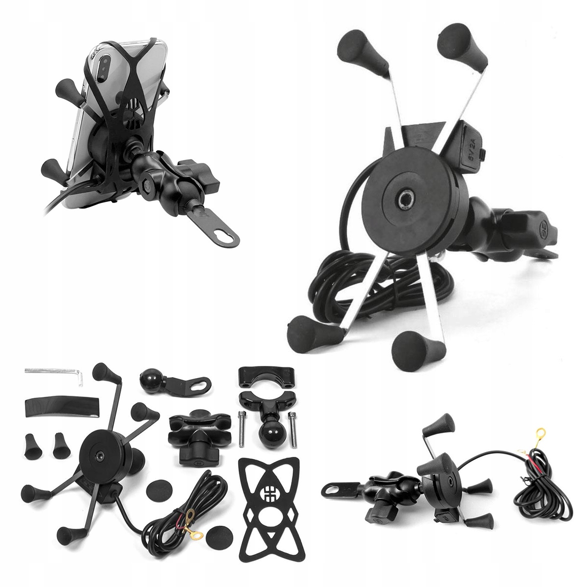 DRŽIAK MOTOCYKLOV XL S USB NABÍJAČKOU NA TELEFÓN