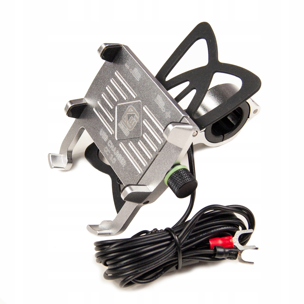 KEWIG SILVER USB držiak na motocykel alu + mriežka