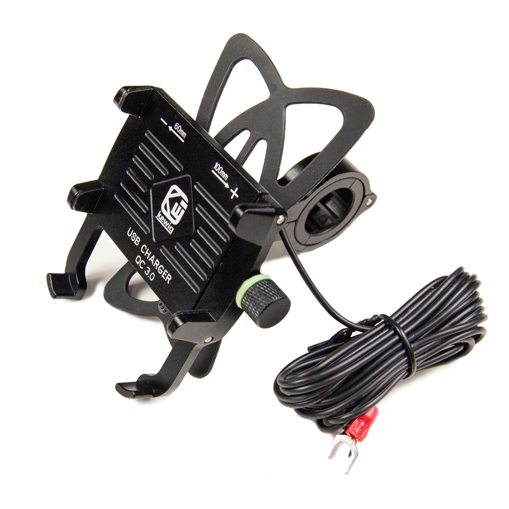 Držiak na motocykel KEWIG BLACK USB + sieťovina
