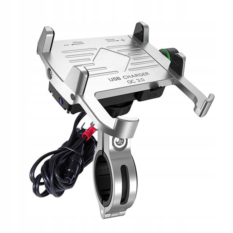 Držiak na motocykel s nabíjačkou pre telefón R10 USB