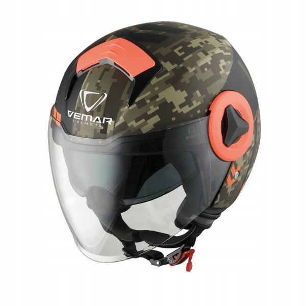 PRILBA VEMAR BREEZE CAMO MATNÁ KAKI ORANŽOVÁ VEĽKOSŤ L