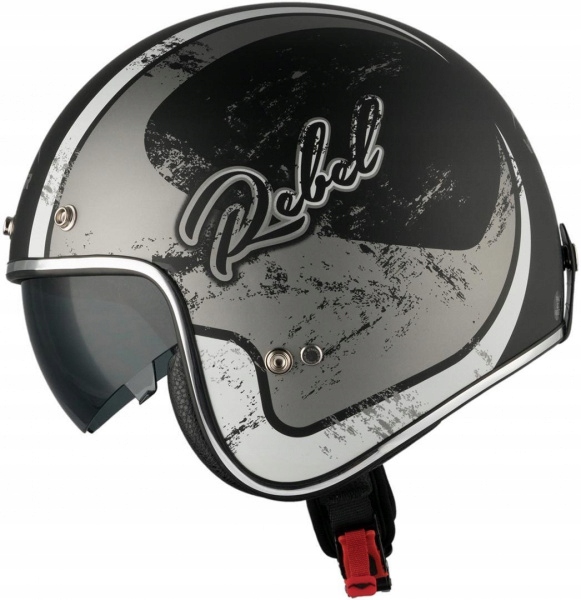 VEMAR PRILBA CHOPPER REBEL ŠEDÁ VEĽKOSŤ M