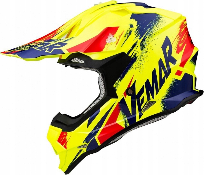 PRILBA VEMAR TAKU SKETCH FLUO ŽLTÁ MODRÁ VEĽKOSŤ S