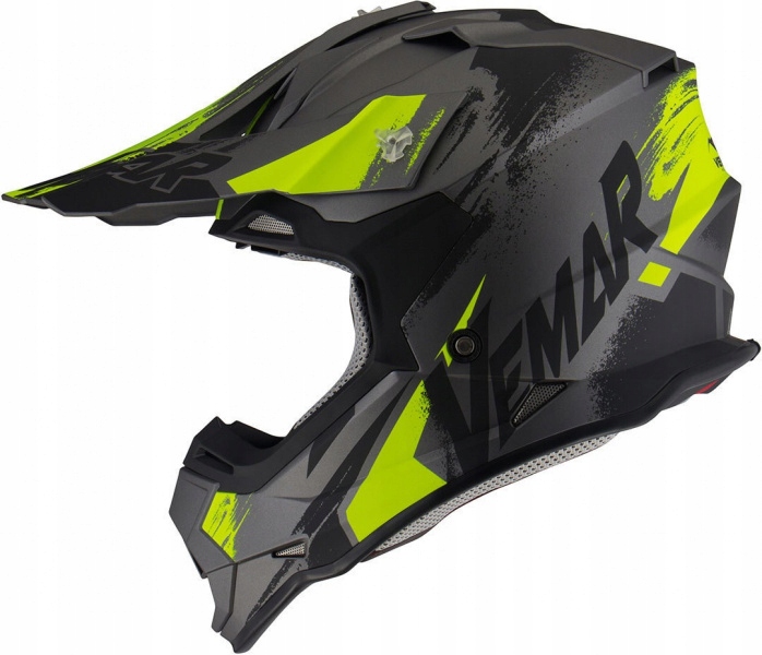 PRILBA VEMAR TAKU SKICA STRIEBORNÁ FLUO ŽLTÁ XS