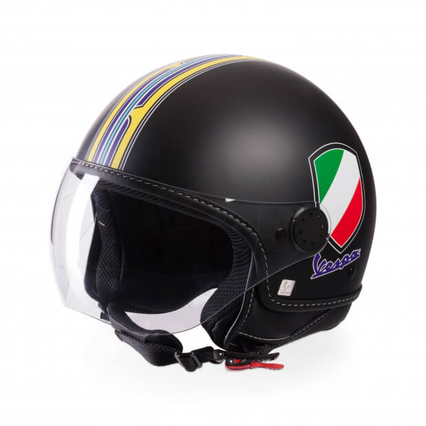 Prilba VESPA V-Stripes Open Face Unisex L Black