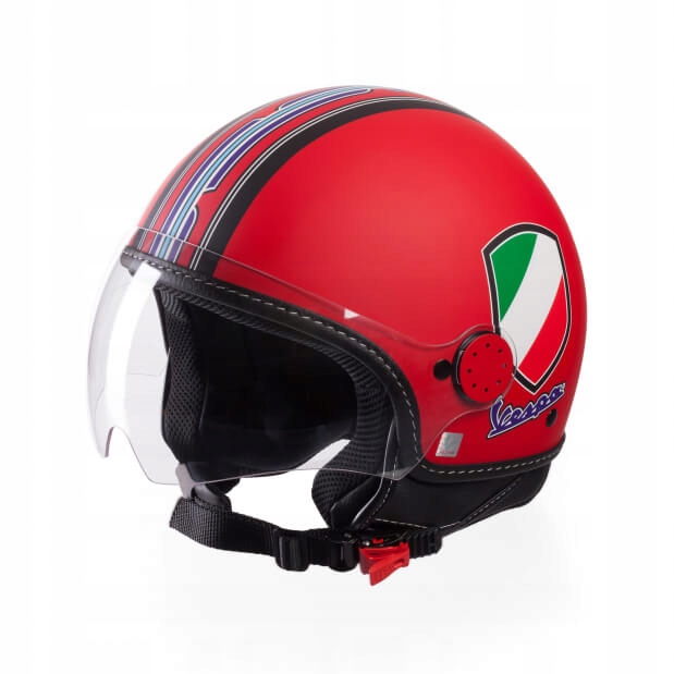 Prilba VESPA V-Stripes Open Face Unisex XS Red