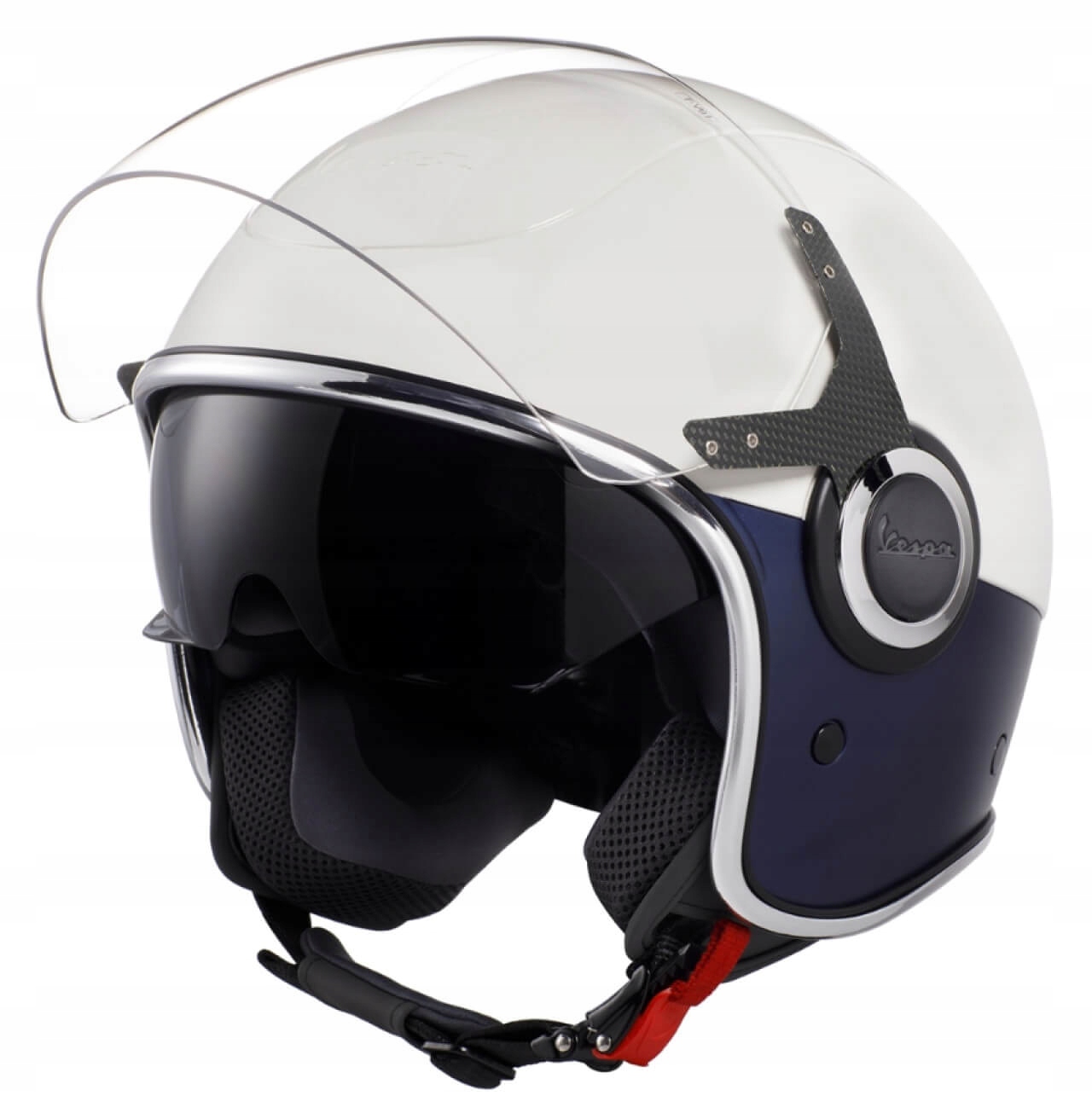 Prilba VESPA VJ so štítom Unisex White-Navy XSVE