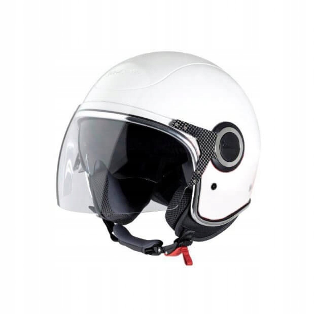 Prilba VESPA VJ s priezorom unisex biela M
