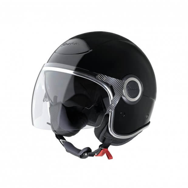 Prilba VESPA VJ s priezorom unisex čierna XS