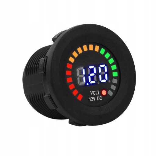 Motocyklová LED obrazovka s voltmetrom 12V