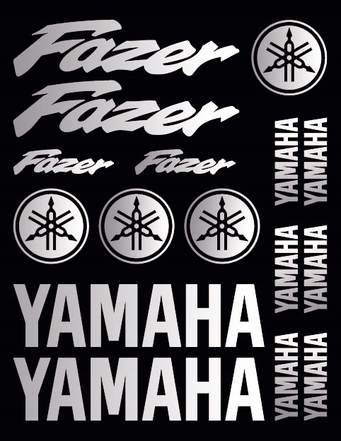 YAMAHA FAZER _ sada nálepiek XL _ CHROM