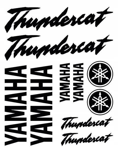 YAMAHA THUNDERCAT _ sada nálepiek XL _ FARBY