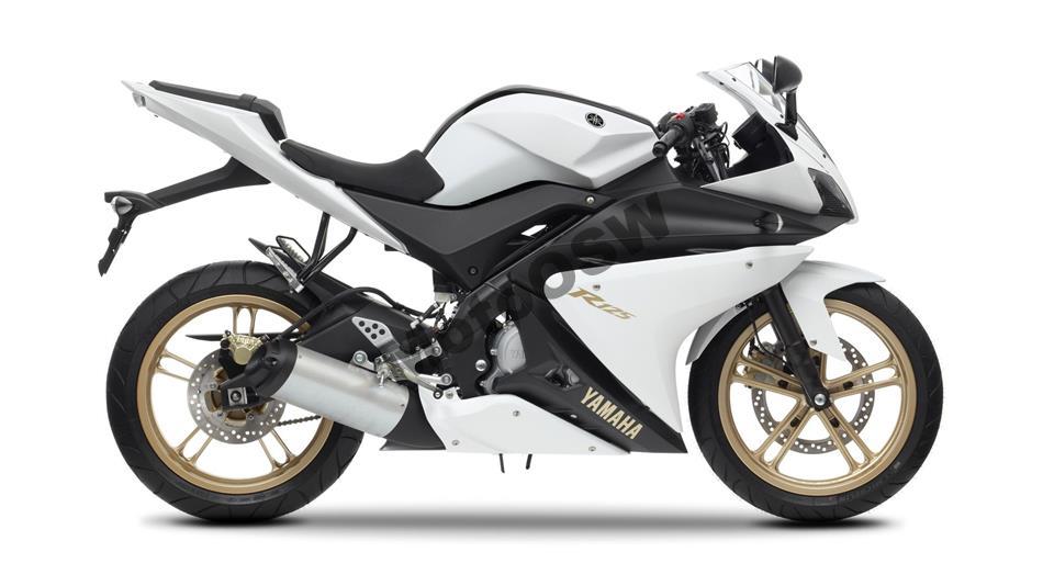 Yamaha YZF R125 obtisky dyha 2012-13 biela matná