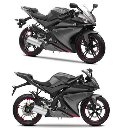 Yamaha YZF R125 obtisky dyha 2012-13 šedá mat