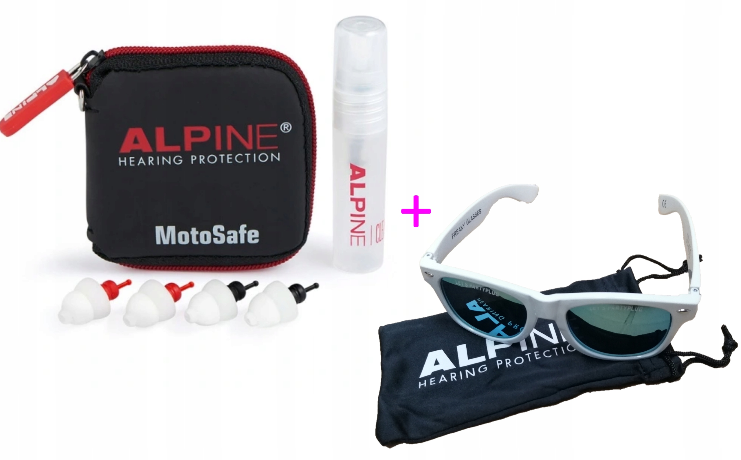 Zátkové chrániče sluchu ALPINE MotoSafe Pro + ALPINOVÉ OKULIARE