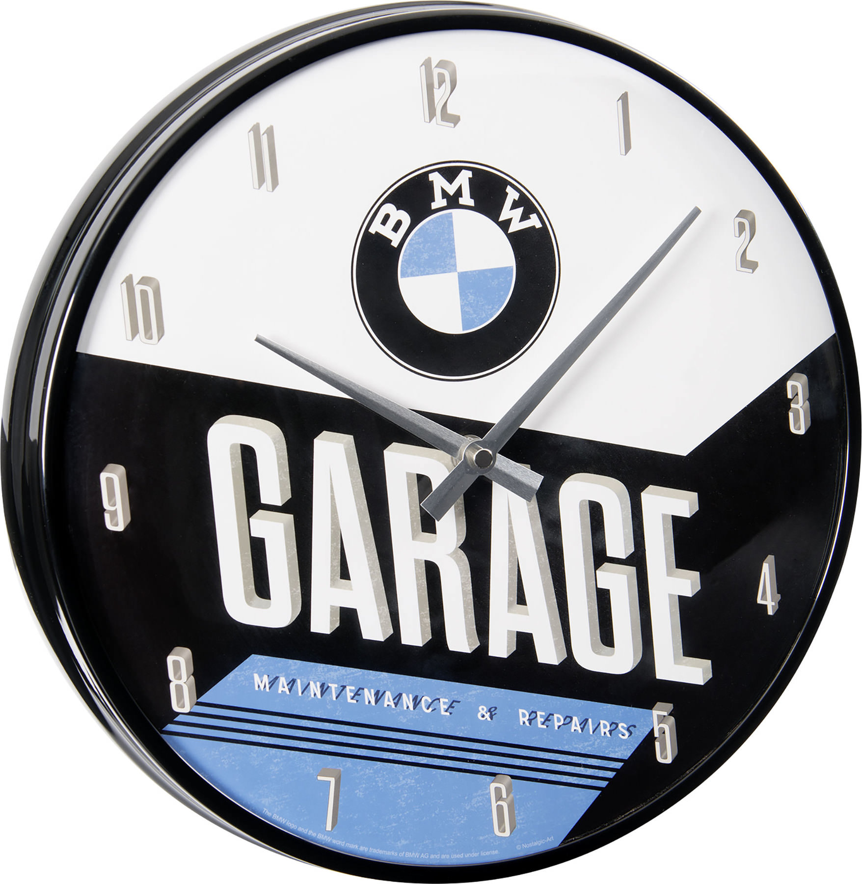 Motocyklové nástenné hodiny BMW, darček 31cm