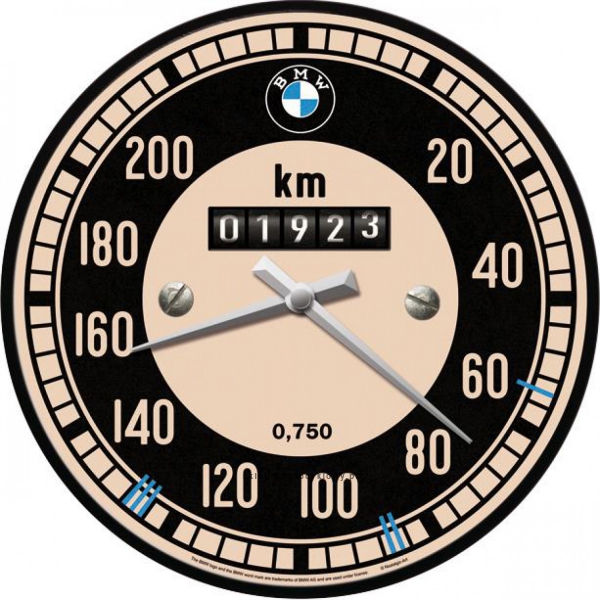 Licenčné nástenné hodiny BMW, sklenené