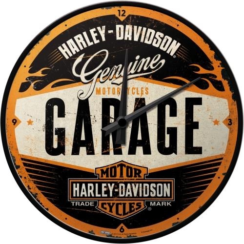 Darčekové nástenné hodiny pre motocyklistu HARLEY