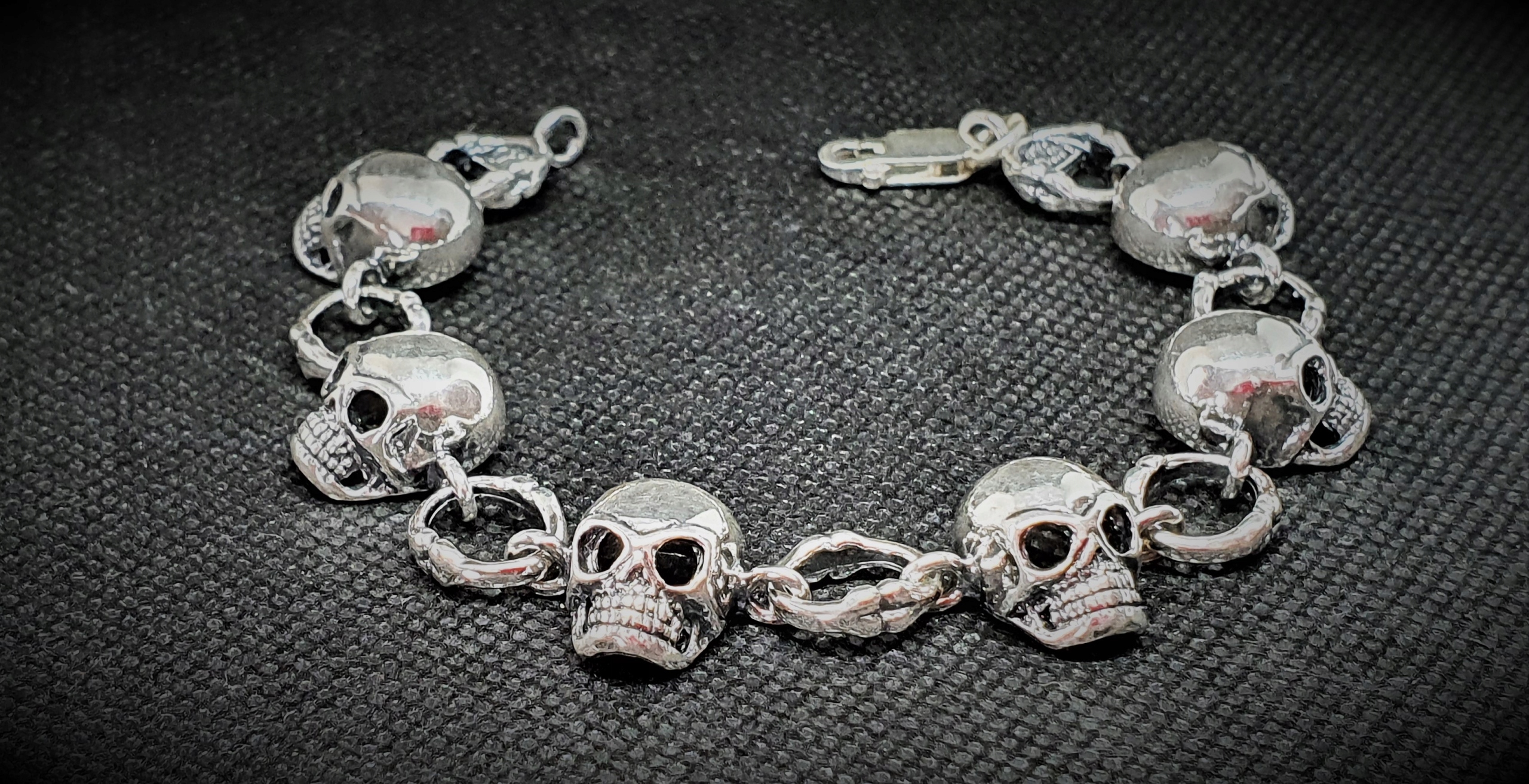 náramok SKULL mincový striebro 925 NOVINKA