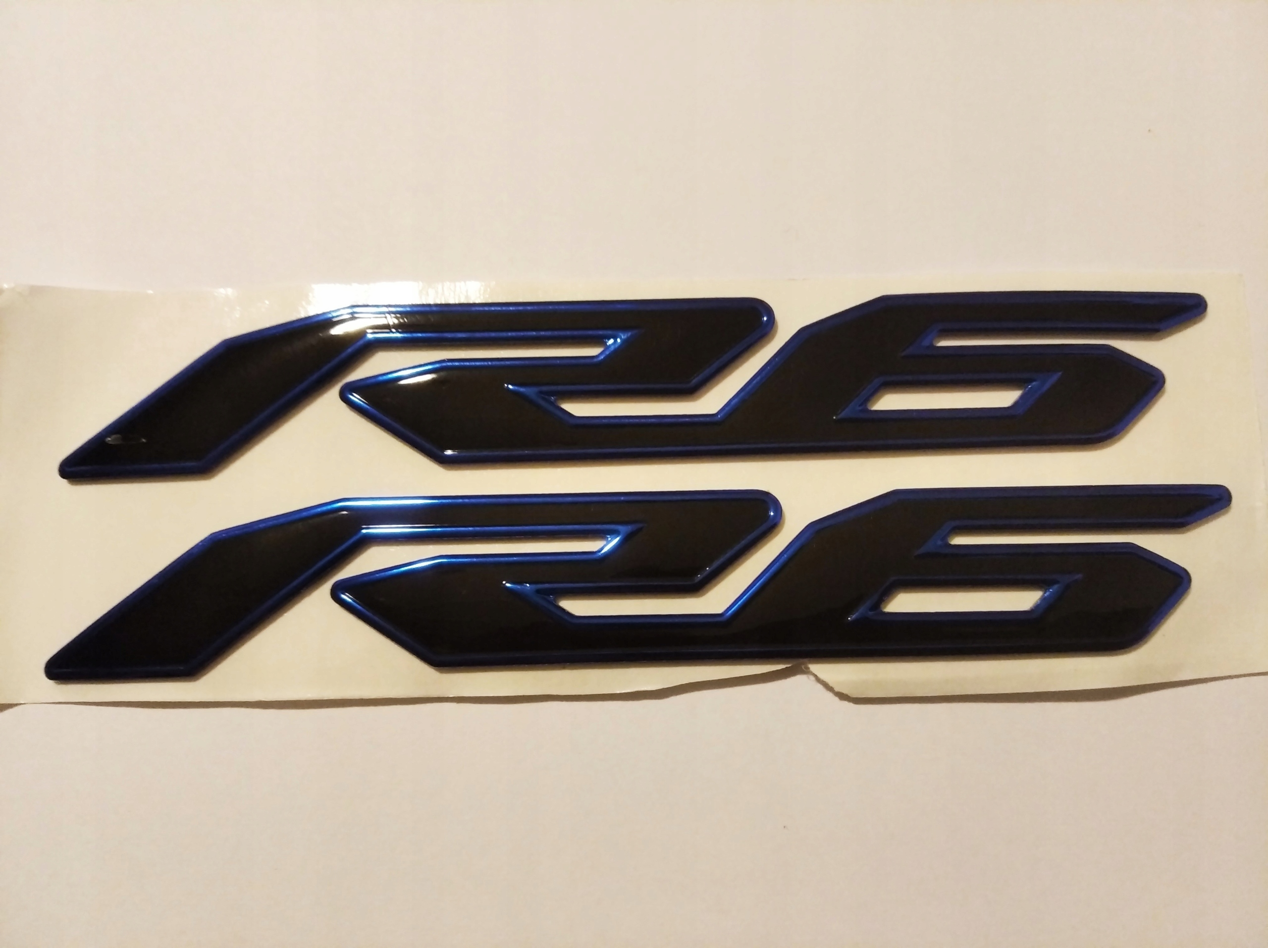 Logo Yamaha R6 logo 3D modrý znak