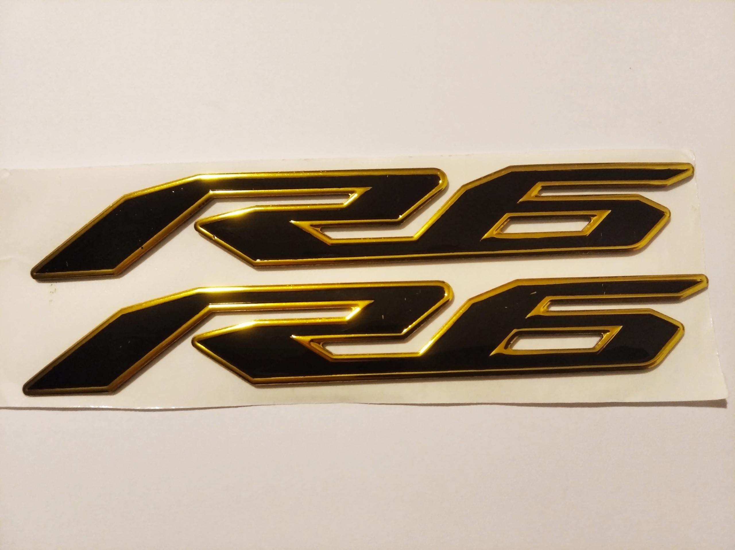Logo Yamaha YZF R6 logo 3D zlatý znak